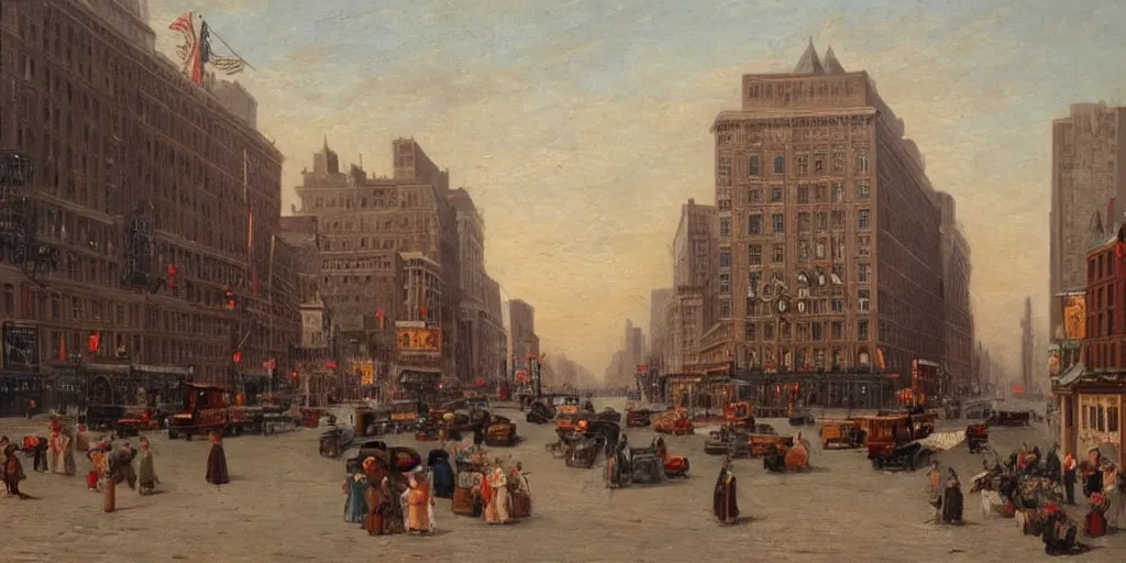 Image similar to very very very beautiful oil painting of New York in the 1800s, 4k detailed, very very well detailed painting