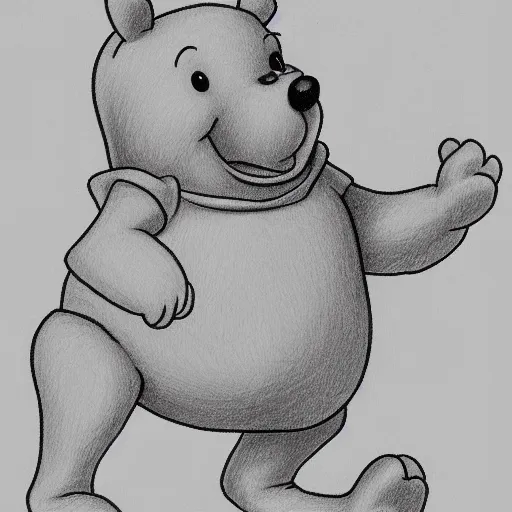 Image similar to anatomy drawing of winnie the poo