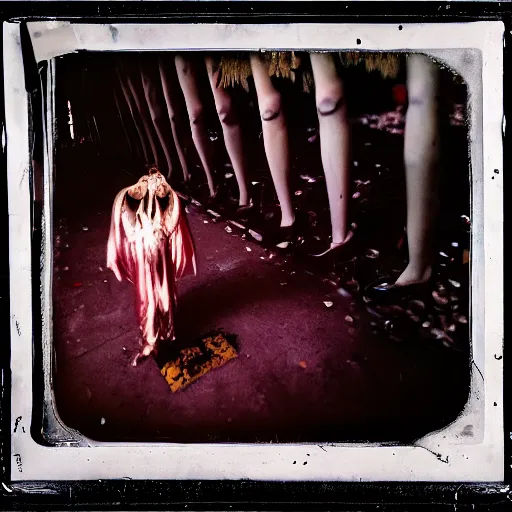 Prompt: kodak portra 4 0 0, wetplate, photo of a surreal artsy dream scene, horror, carneval, grotesque