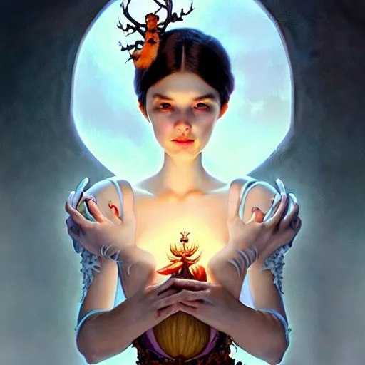 Image similar to the _ nightmare _ before _ christmas, intricate, elegant, highly detailed, my rendition, digital painting, natural light, artstation, concept art, smooth, sharp focus, illustration, art by artgerm and greg rutkowski and alphonse mucha and uang guangjian and gil elvgren and sachin teng, symmetry!!