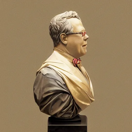 Image similar to amazing lifelike award winning marble bust of Roy chubby brown trending on art station artgerm Greg rutkowski alphonse mucha cinematic