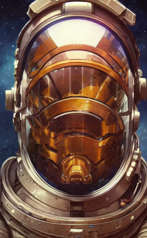 Prompt: portrait of an astronaut with a broken helmet, intricate, headshot, highly detailed, digital painting, artstation, concept art, sharp focus, cinematic lighting, illustration, art by artgerm and greg rutkowski, alphonse mucha, cgsociety