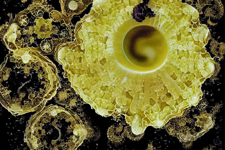 Image similar to fractal wet aspic, cookbook photo, in 1 9 9 5, y 2 k cybercore, industrial photography, still from a ridley scott movie