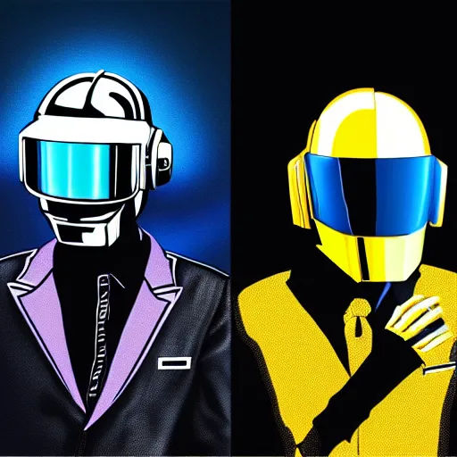 Image similar to daft punk concert in 1 bit art style