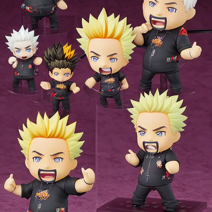Prompt: Guy Fieri, An anime Nendoroid of Guy Fieri, figurine, detailed product photo