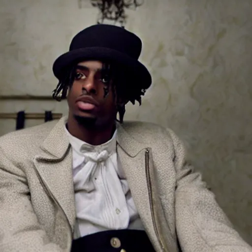 Prompt: playboi carti in peaky blinders 4 k the detailed super realistic