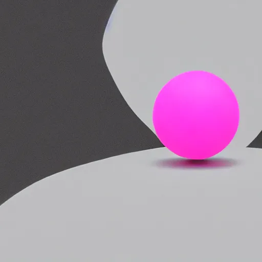 Image similar to white ball with pink shadow, dissiociative visual, elegant, 8K