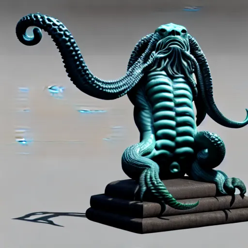 Image similar to kraken statue, 8 k