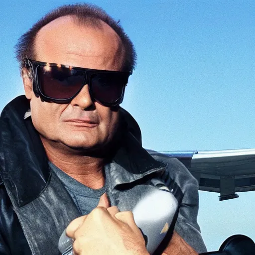 Prompt: dril hijacking a plane