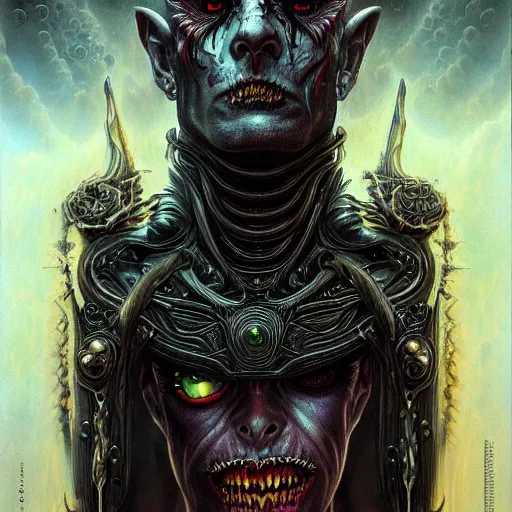 Prompt: hyper detailed masterpiece, black inferno demon vampire portrait jean giraud, digital art painting, darkwave goth aesthetic, creepy, psychedelic, artgerm, donato giancola, tom bagshaw