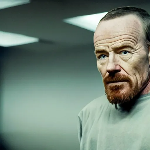 Image similar to Live Action Still of Bryan Cranston dressed as and playing Jesse Pinkman in Breaking Bad, real life, hyperrealistic, ultra realistic, realistic, highly detailed, epic, HD quality, 8k resolution, body and headshot, film still