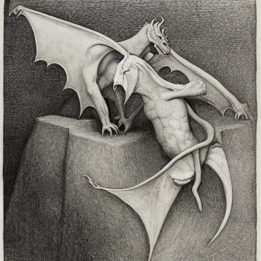 Prompt: the beast and dragon adored, ,colorful, by Odd Nerdrum, by M.C. Escher, beautiful, eerie, surreal