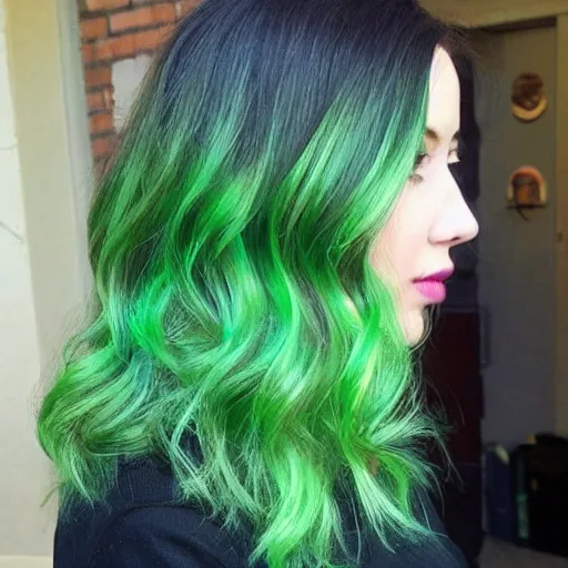 Image similar to green hair