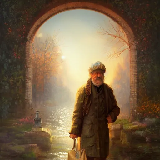 Image similar to portrait of a latvian man ( 4 0 ) from latvia in 2 0 2 1, an oil painting by ross tran and thomas kincade