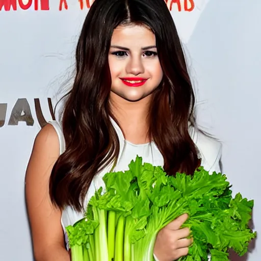 Image similar to selena gomez as celery