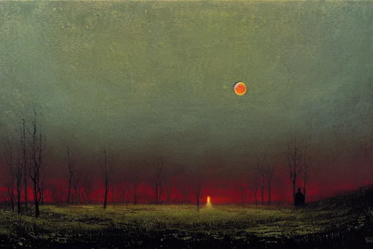 a painting of reed hill under blood moon, eerie, by | Stable Diffusion