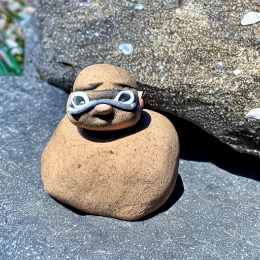 Prompt: realistic rock figurine, toy