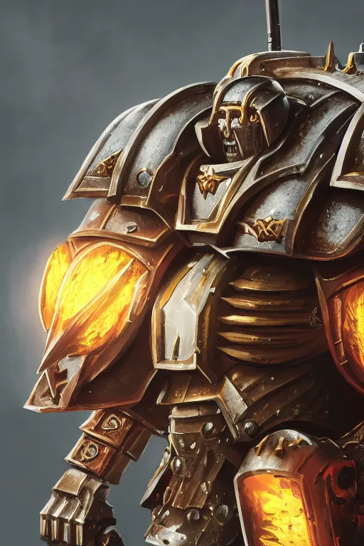 Image similar to armor portrait heros warhammer 4 0 k horus heresy fanart - the primarchs emperor by johannes helgeson animated with vfx concept artist & illustrator global illumination ray tracing hdr fanart arstation zbrush central hardmesh 8 k octane renderer comics stylized