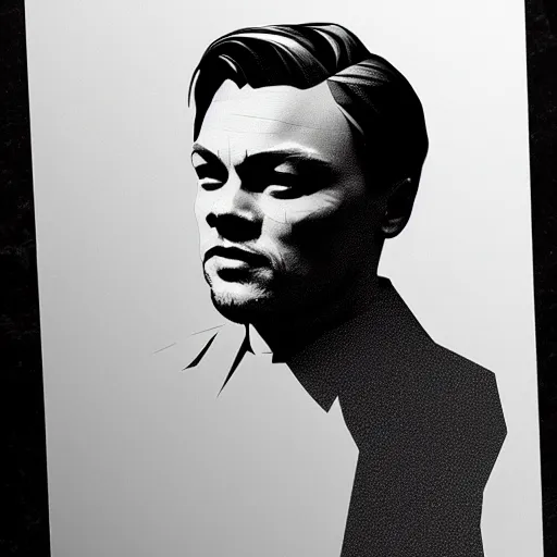 Prompt: low poly art of Leonardo de Caprio