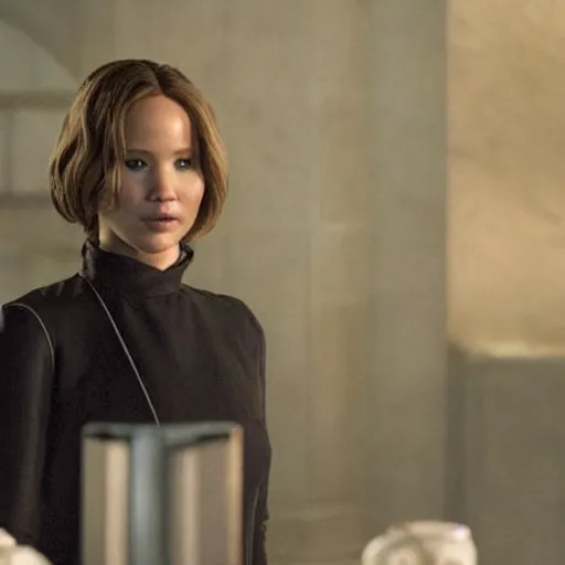 Image similar to Promo photo of Jennifer Lawrence as Jane Wick in 2029 spinoff of John Wick