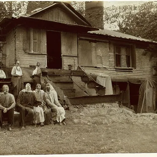 nice comfy house old photograph with a lot of workers | Stable ...