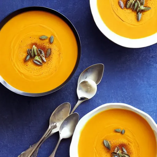 Image similar to Pumpkin soup. Award winning home style recipe. Cookbook photo