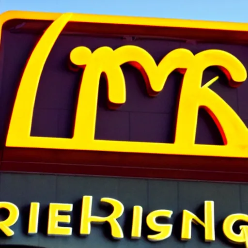 Prompt: Burger King Logo with McDonald written on it