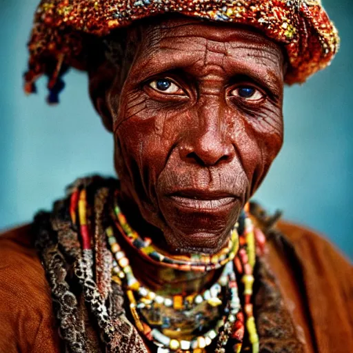 Image similar to portrait of a voodoo billionaire, by Steve McCurry, clean, detailed, award winning