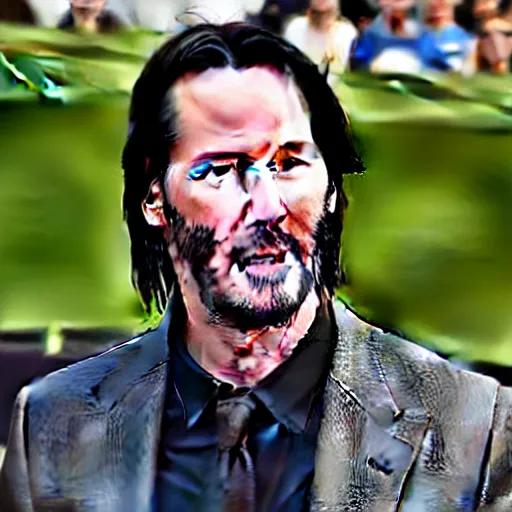 Image similar to keanu reeves tilling a field