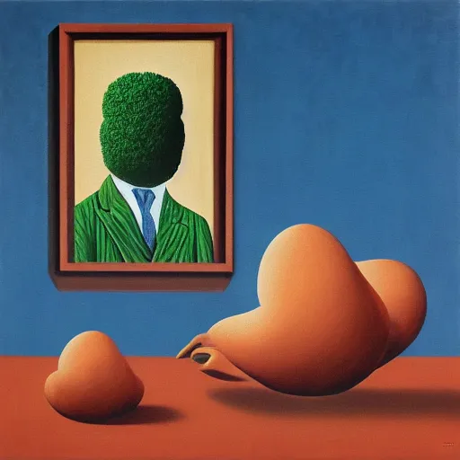 Prompt: surrealist magritte painting of a turd