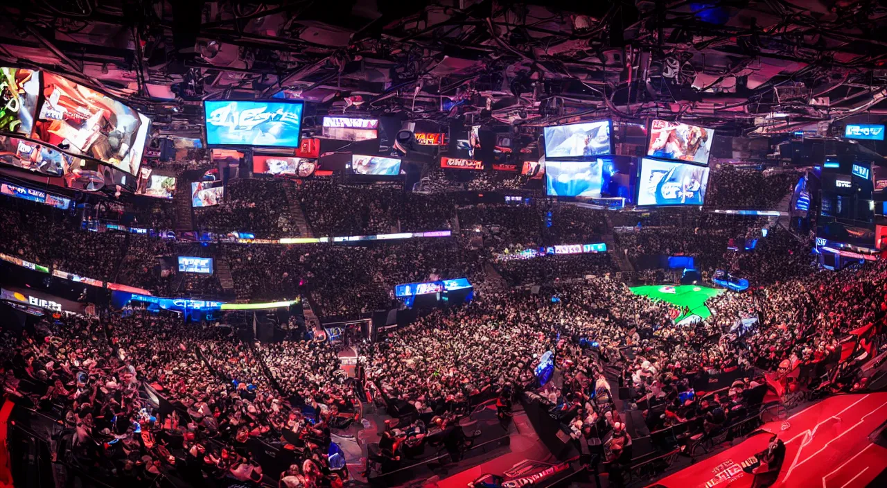 Image similar to Esports tournament. Cinematic, Award winning, ultra high resolution, intricate details, UHD 8K