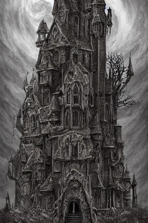 gothic castle drawings