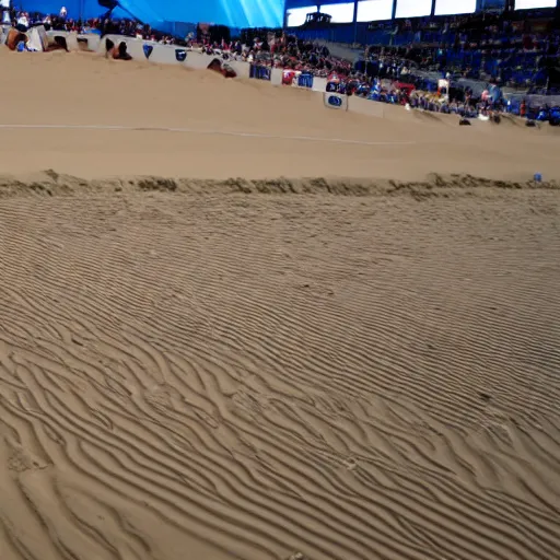 Image similar to olympic swimming in sand, instead of water there is sand, extremely coherent