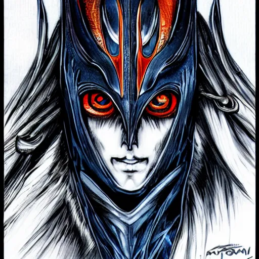 Image similar to Beautiful Sauron in the style of Ayami Kojima