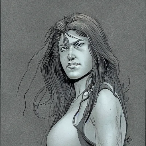 Image similar to a beautiful portrait of a female sasquatch in Travis Charest style