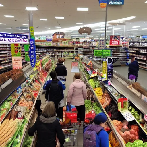 Image similar to Holy supermarket queue