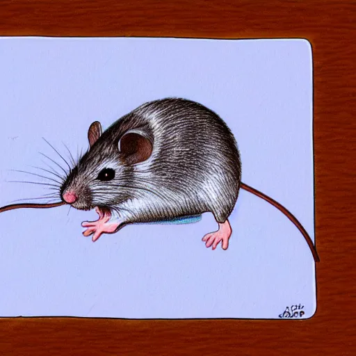 Prompt: drawing of JUST ONE MOUSE!!!!