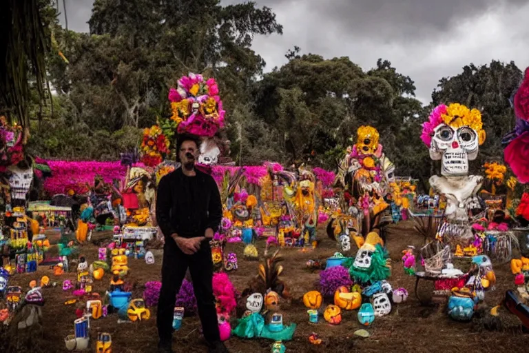 Image similar to cinematography dia de muertos in san magel de ayende by Emmanuel Lubezki