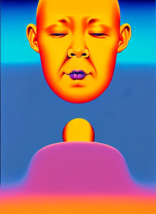 Image similar to sleep by shusei nagaoka, kaws, david rudnick, airbrush on canvas, pastell colours, cell shaded, 8 k