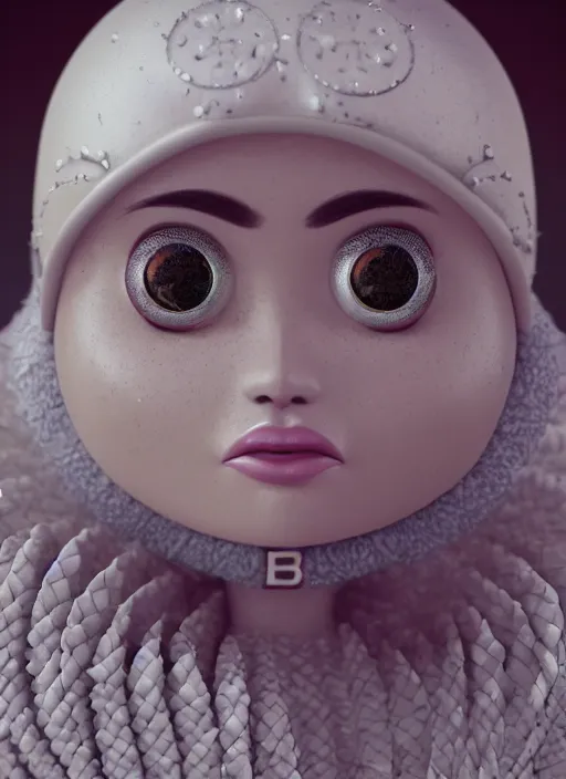 Image similar to closeup profile portrait of tin toy bjork eskimo igloo bikini, depth of field, zeiss lens, detailed, symmetrical, centered, fashion photoshoot, by nicoletta ceccoli, mark ryden, lostfish, breathtaking, 8 k resolution, extremely detailed, beautiful, establishing shot, artistic, hyperrealistic, octane render