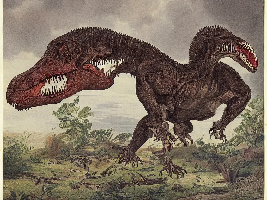 Tyrannosaurus Rex Biological Painting By John Audubon Stable Diffusion Openart