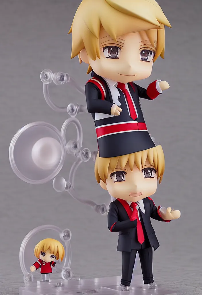 Image similar to An Anime Nendoroid of DONALD TRUMP!!!!!!!!!, Product Photo, 8k, Sharp photo