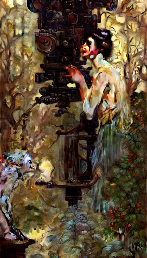 Image similar to hyper realistic photographer looking through camera, magical, painted by james gurney, norman rockwell, tom bagshaw, mucha, gaston bussiere, craig mullins, j. c. leyendecker 8 k