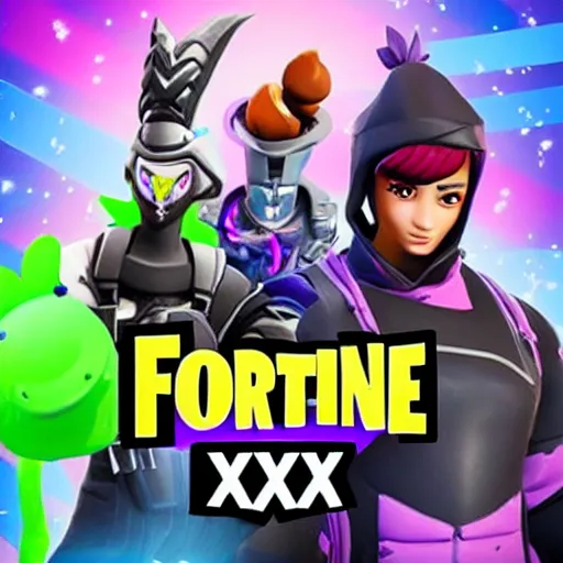 Image similar to fortnite x genshin impact crossover game