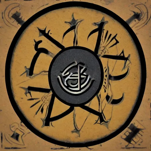 Prompt: profile picture of sigil with symbols around it