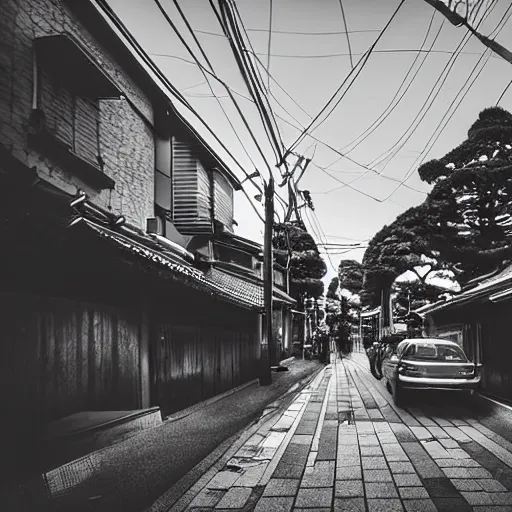 Prompt: japanese street, japanese urban street photography