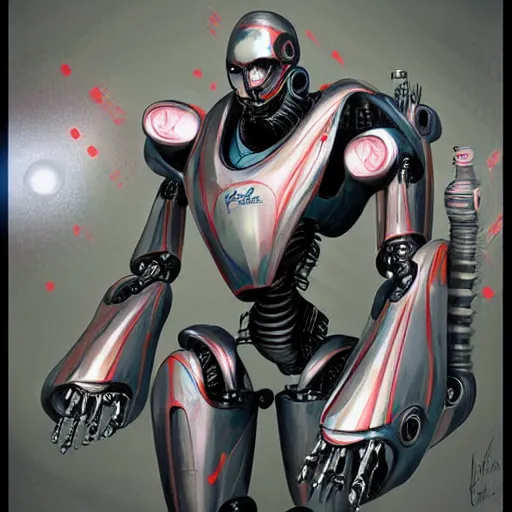 Prompt: concept art of robots, hyper realistic, detailed, vibrant color, digital art,