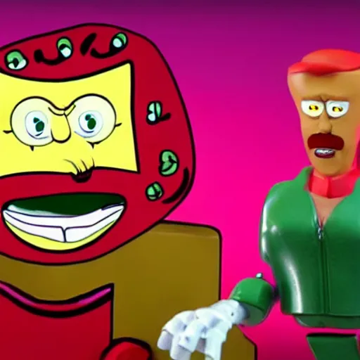 Image similar to UHD Aqua Teen Hunger Force recreated in robot chicken