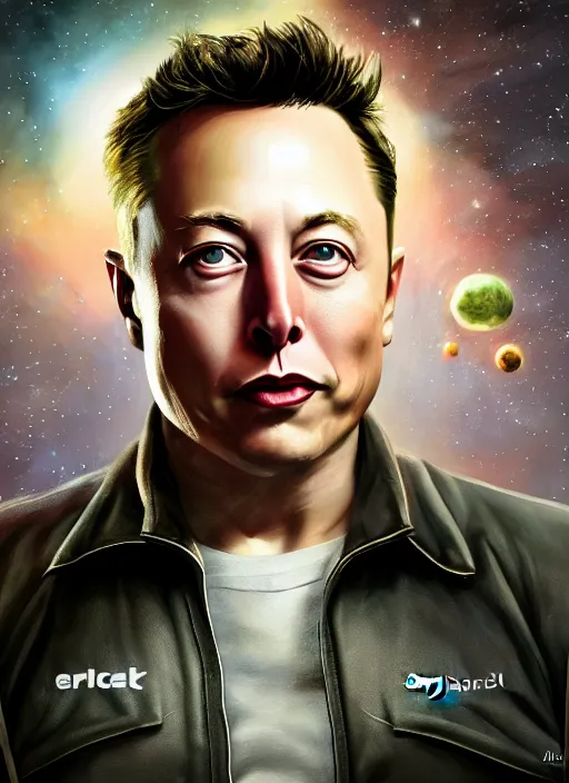 Prompt: ( ( ( hyperrealist cg an epic fantasy comic book style portrait painting of elon musk ) ) ) by alison bechdel, spacex, mars mission, fantasy, photorealistic, octane render, vibrant colors, unreal engine, dynamic lighting, perfect factions, very detailed faces, trending on artstation, poster, volumetric lighting, 4 k, award winning