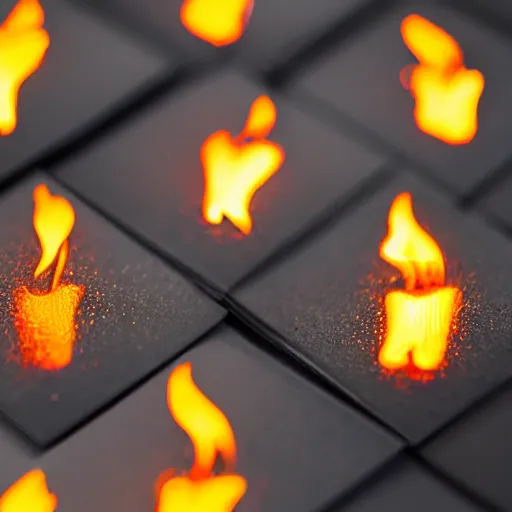 Image similar to an award - winning photograph of minimalistic clean flames warning enamel pin, beautiful cinematic light, behance